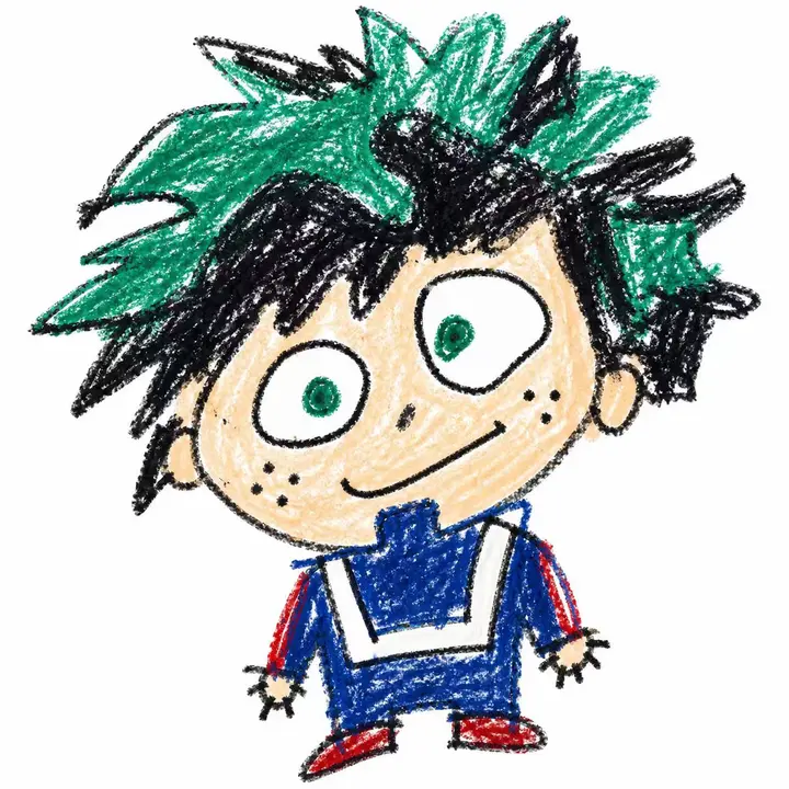 5-Year-Old Crayon Drawing Style Vikas edit example