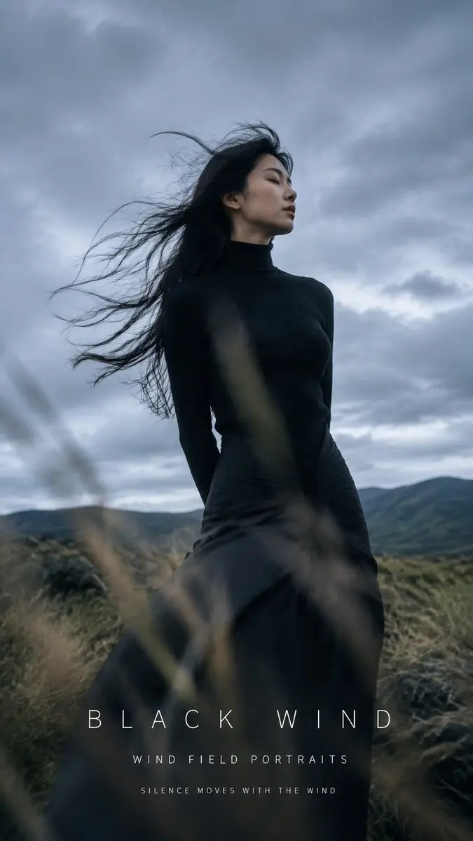 Black Wind Fashion Portrait Vikas edit example