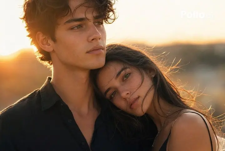 Cinematic Sunset Couple Close-Up Vikas edit example