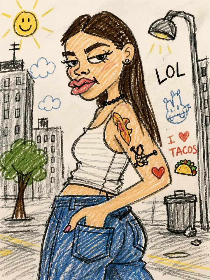 Funny Ugly Doodle Sketch Vikas edit example