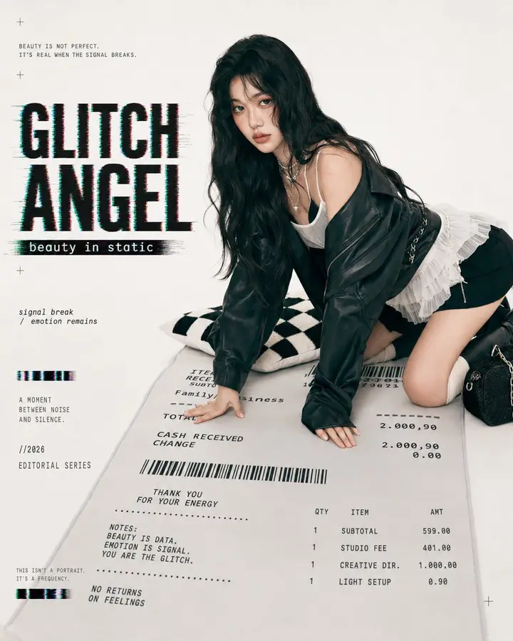Glitch Angel Editorial Studio Shoot Vikas edit example