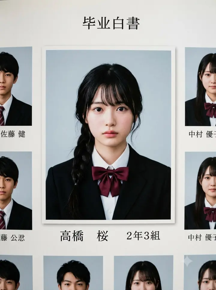Japanese High School Yearbook Portrait Vikas edit example