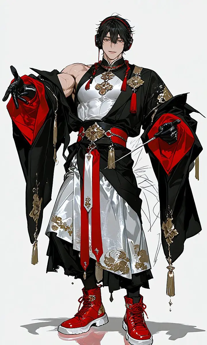 Japanese-Western Fusion Fashion Model Vikas edit example