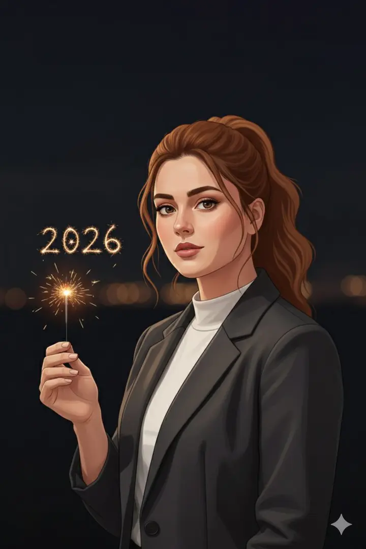 Minimal Cinematic New Year 2026 Portrait Vikas edit example
