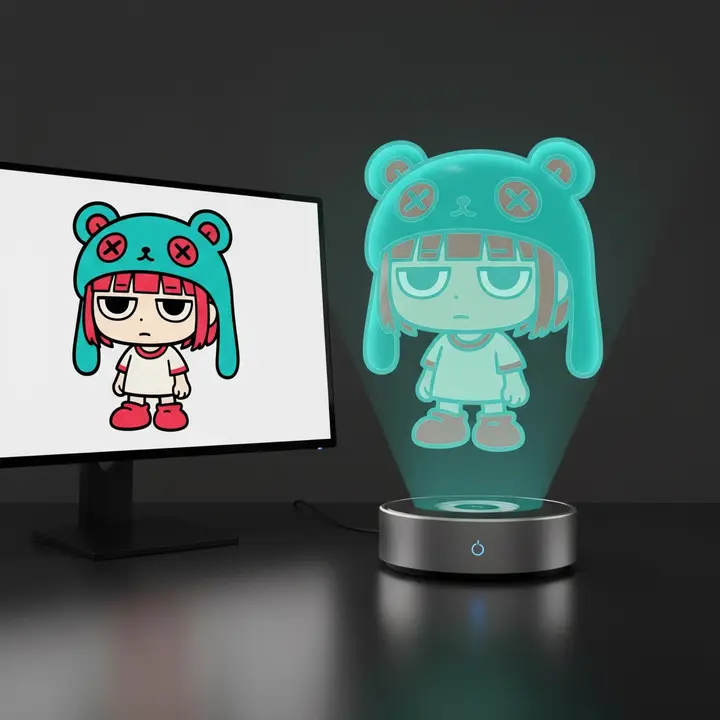 Model Holographic Projection Vikas edit example
