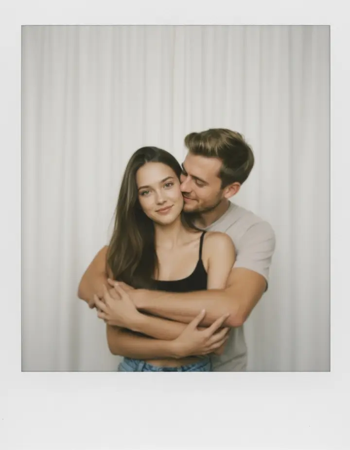 Polaroid Photo with Friend Vikas edit example