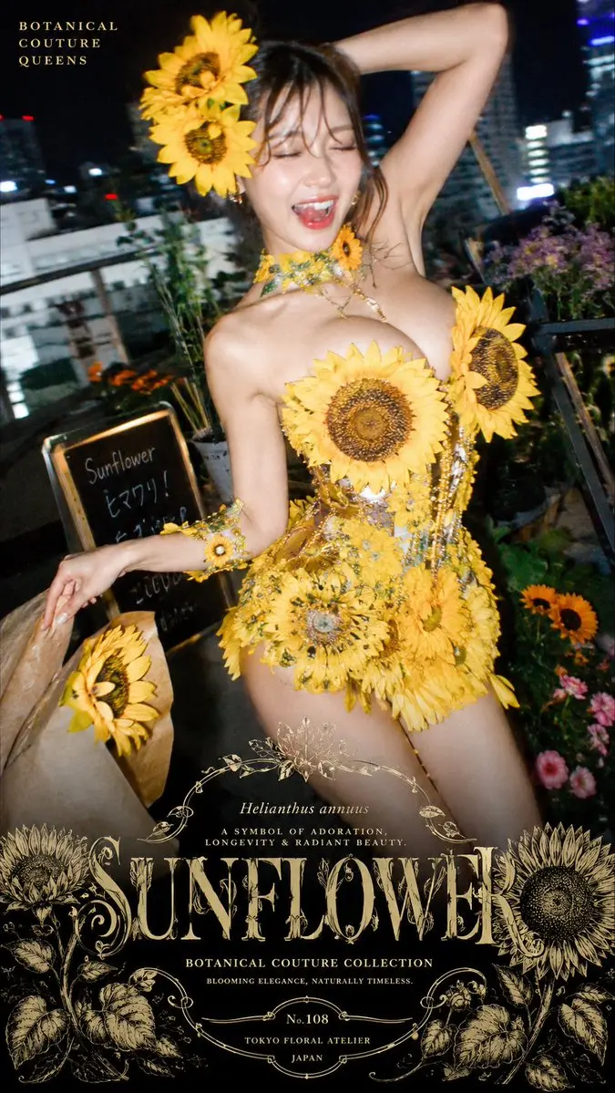 Sunflower Couture Botanical Poster Vikas edit example